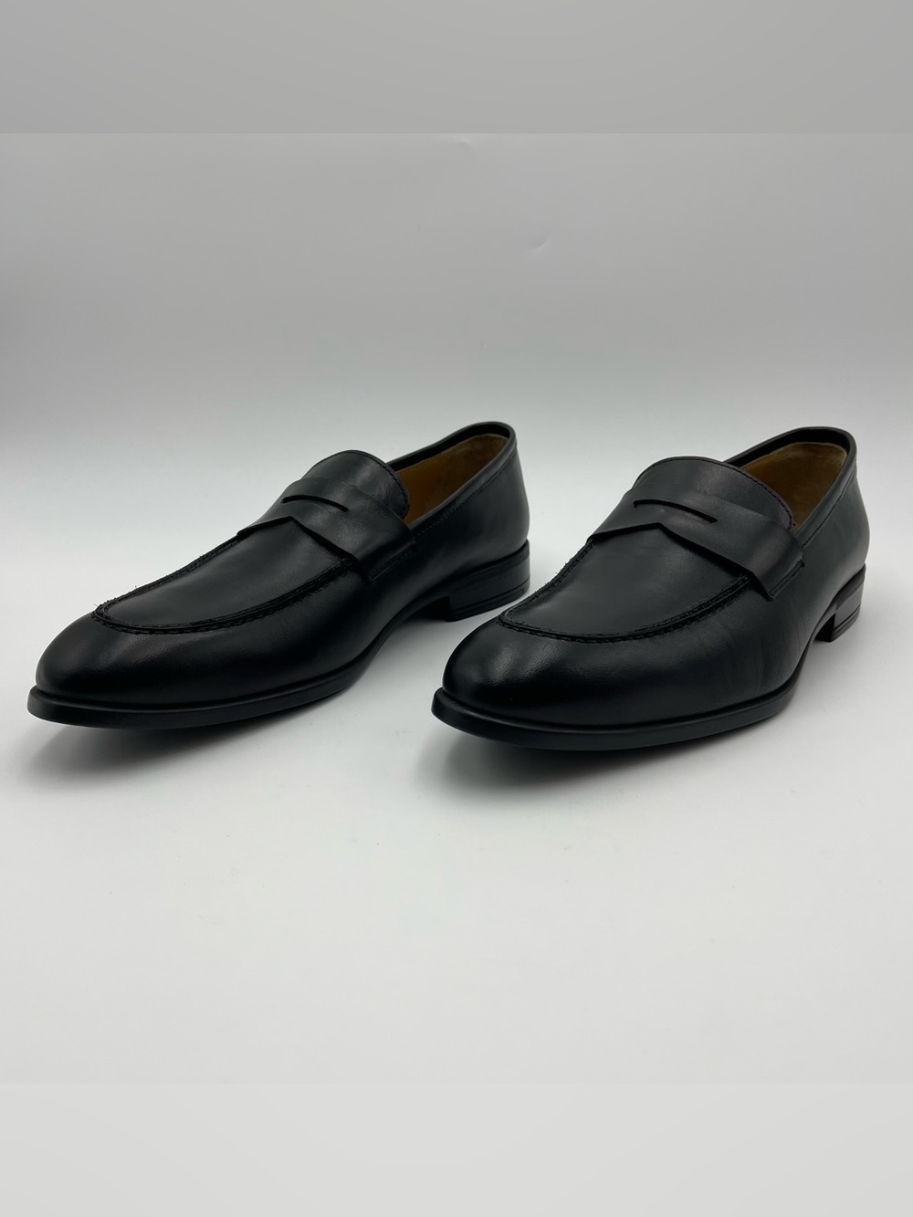 Bruno Magli Men SZ 11 Black Leather Ricci Penny Loafer Shoes -MSRP $395